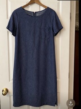 lou and grey chambray dress & | Dresses | Lou Grey By Loft Linen Blend Midi Cap Sleeve Vneck Womens dresses